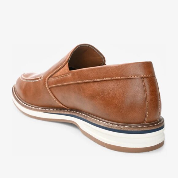VANCE Harrison Men\'s Slip-On Casual Loafers, Color: Cognac, Size: 10 main image 8